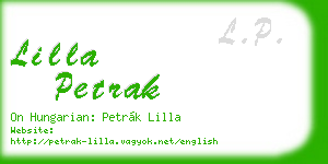 lilla petrak business card